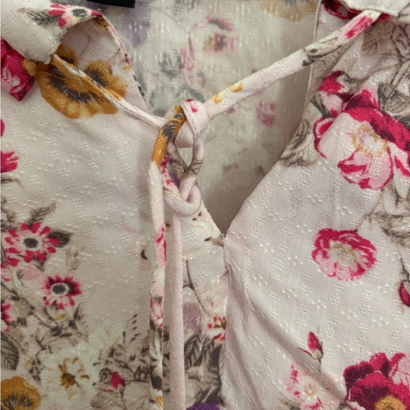 Women’s Buffalo David Bitton Pink Floral Cap Sleeve Blouse size XL - Picture 2 of 8